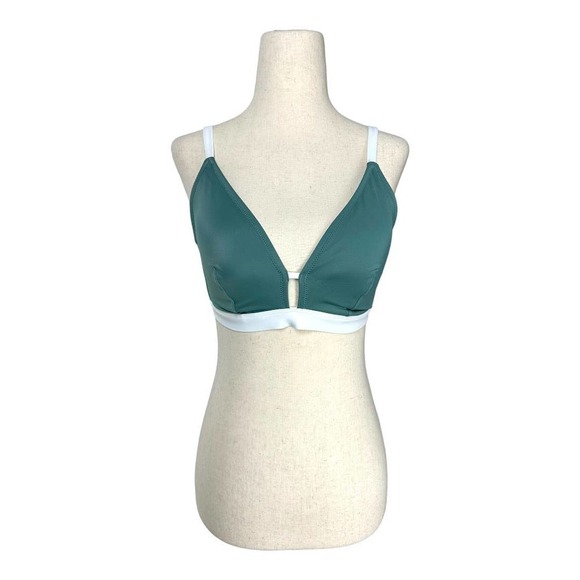 NWT Lively the Busty Bralette Bikini Top in Harbor Green/White - Picture 4 of 8